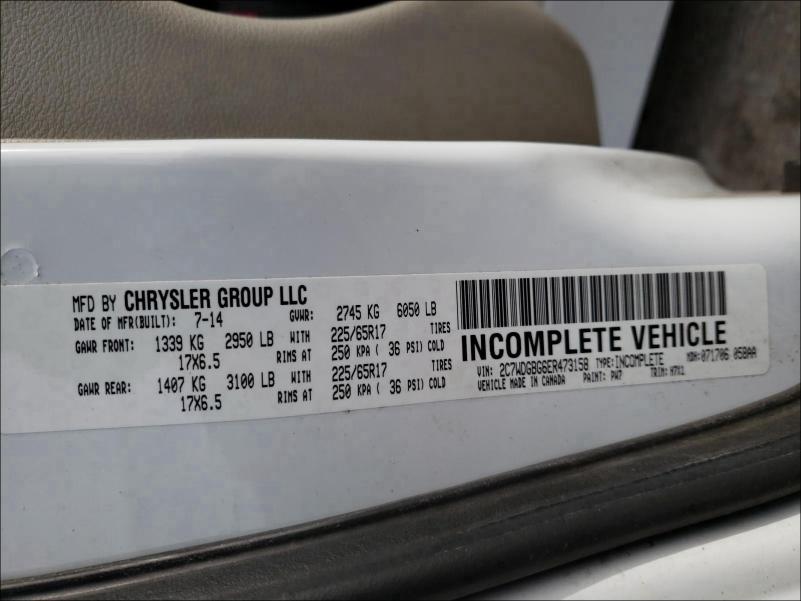 2014 DODGE GRAND CARA 2C7WDGBG6ER473158