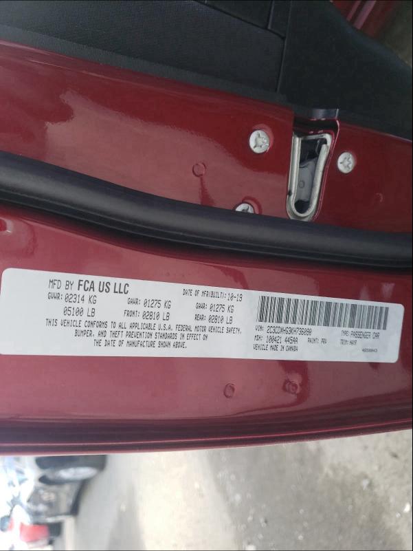 2019 DODGE CHARGER GT 2C3CDXHG3KH736090