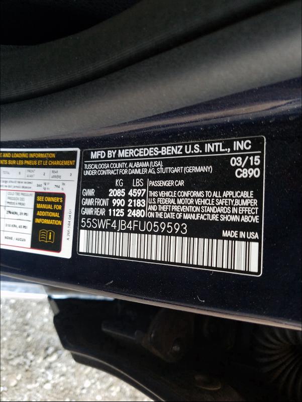 2015 MERCEDES-BENZ C 300 - 55SWF4JB4FU059593