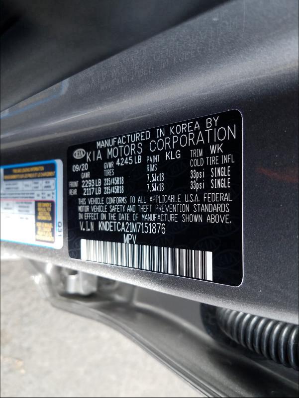 2021 KIA SELTOS SX KNDETCA21M7151876