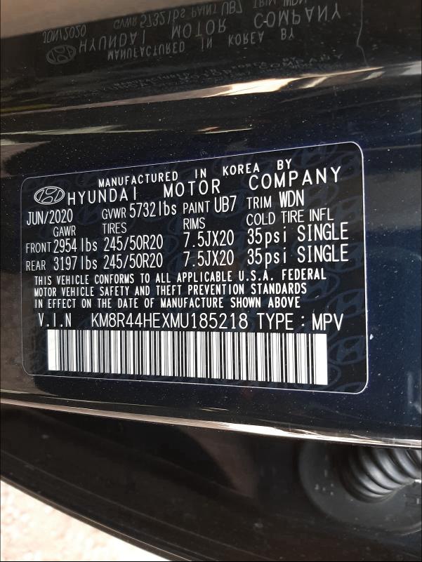 2021 HYUNDAI PALISADE S KM8R44HEXMU185218