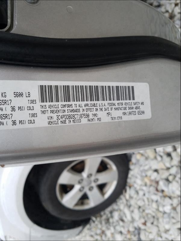 2012 DODGE JOURNEY SX 3C4PDDBG9CT187590