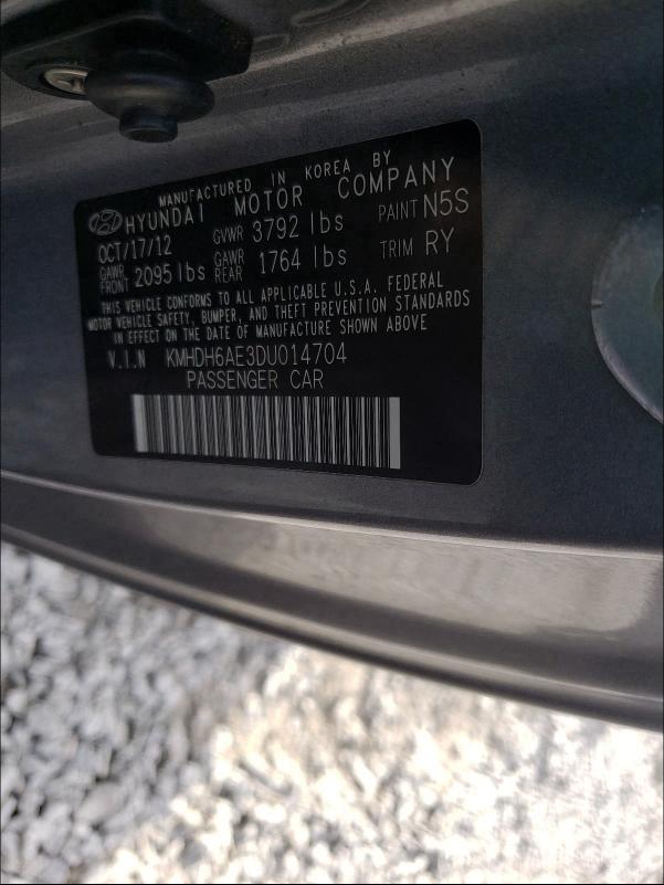 2013 HYUNDAI ELANTRA CO KMHDH6AE3DU014704