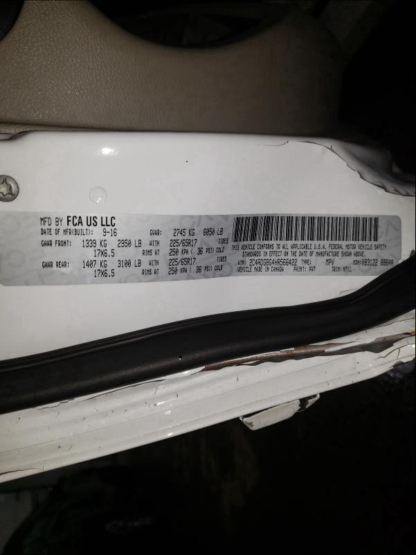 2017 DODGE GRAND CARA 2C4RDGBG4HR566422