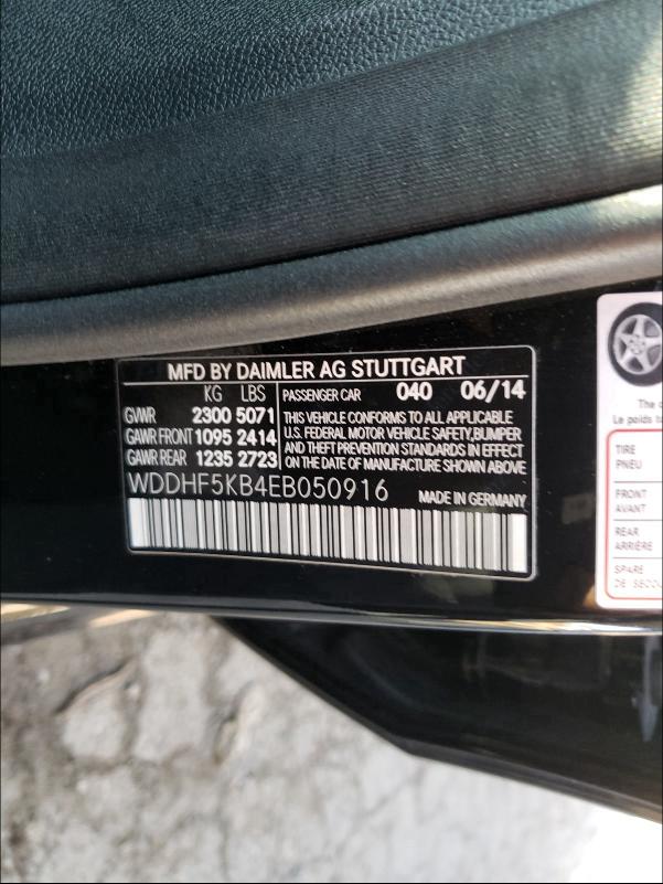 2014 MERCEDES-BENZ E 350 WDDHF5KB4EB050916