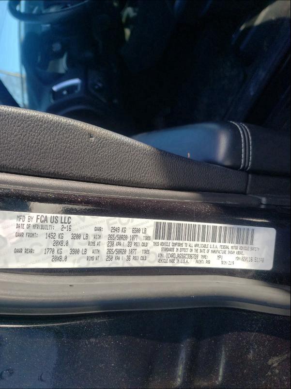 2016 DODGE DURANGO SX 1C4RDJAG5GC336720
