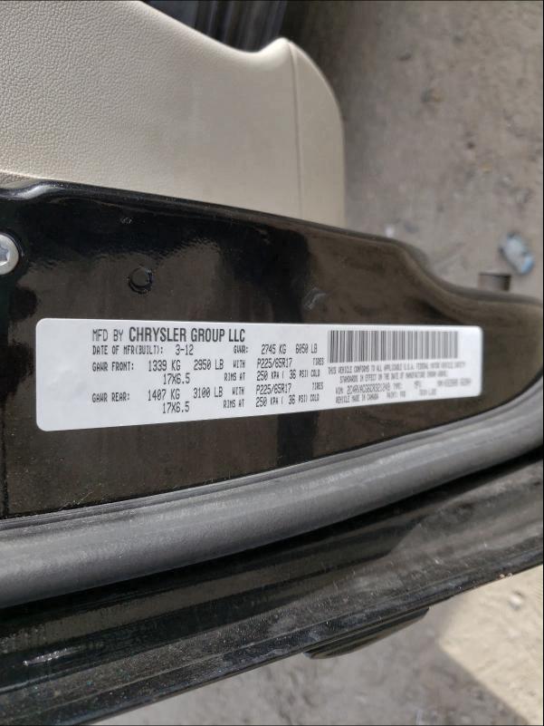 2012 VOLKSWAGEN ROUTAN SEL 2C4RVACG6CR321249