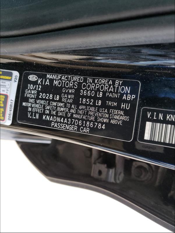 2013 KIA RIO EX KNADN4A37D6186784