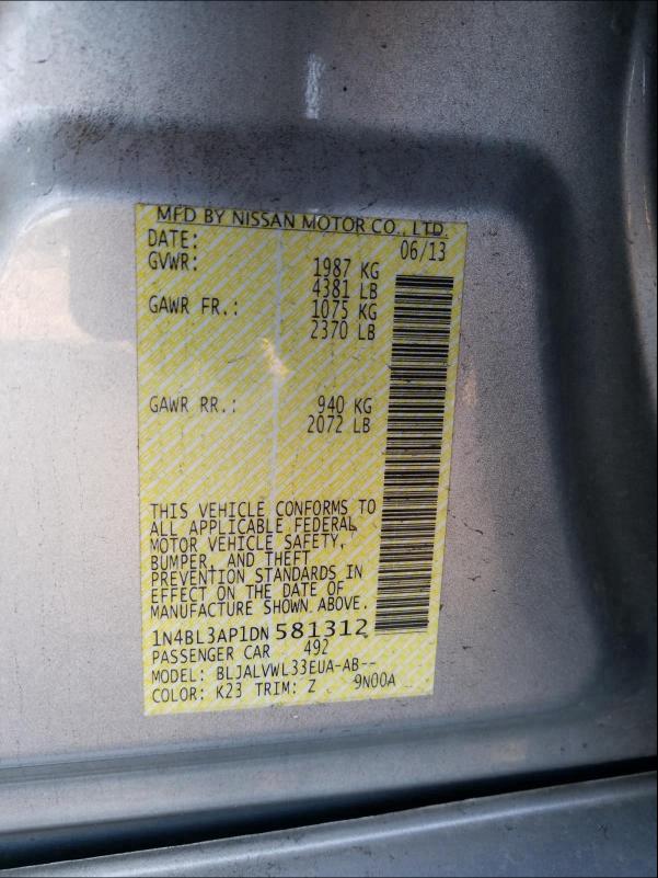 2013 NISSAN ALTIMA 3.5 1N4BL3AP1DN581312