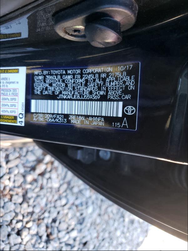 2018 TOYOTA COROLLA IM JTNKARJE8JJ559369