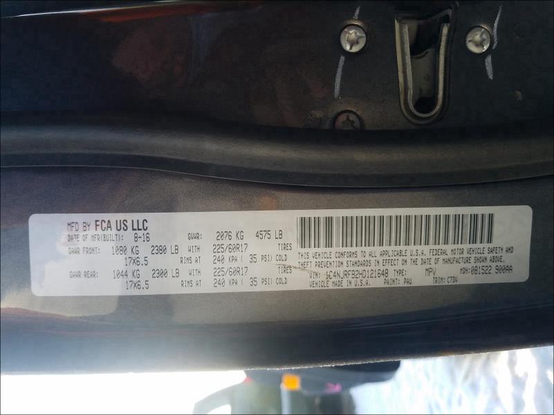 2017 JEEP PATRIOT LA 1C4NJRFB2HD121648