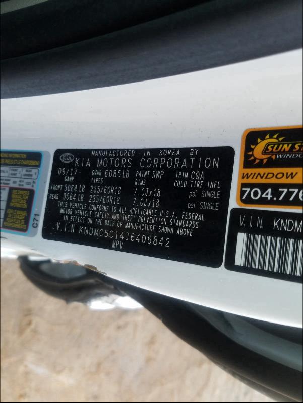 2018 KIA SEDONA EX KNDMC5C14J6406842