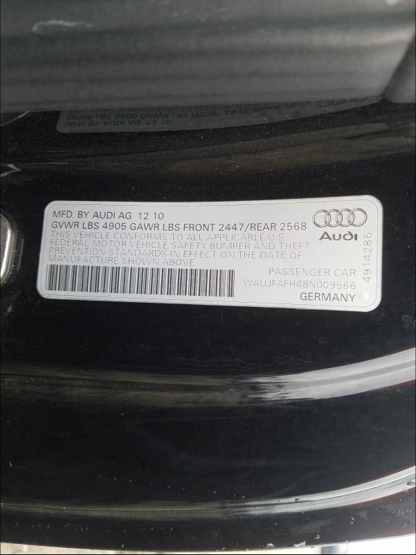 2011 AUDI A5 PREMIUM WAUJFAFH4BN009566