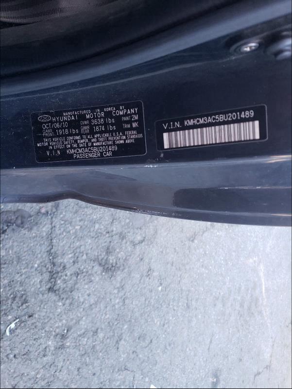 2011 HYUNDAI ACCENT GL KMHCM3AC5BU201489