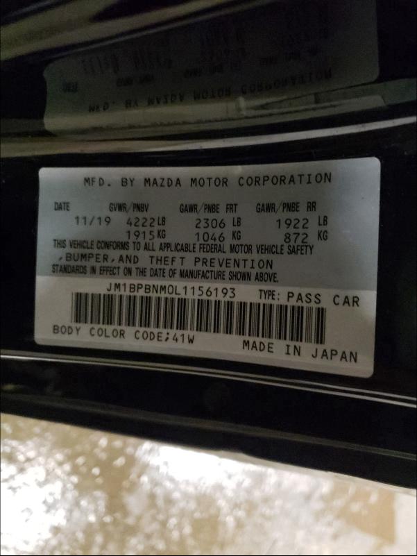 2020 MAZDA 3 PREMIUM JM1BPBNM0L1156193