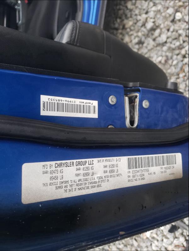 2013 DODGE CHARGER PO 2C3CDXAT7DH737656