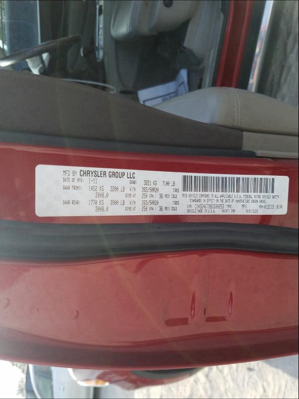 2011 DODGE DURANGO CR 1D4SD4GT9BC630253