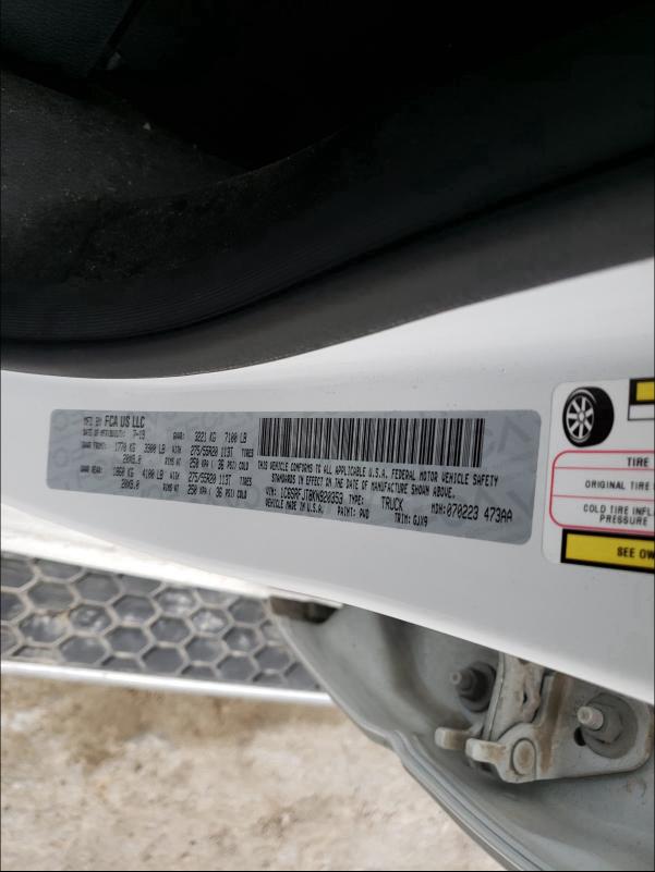 2019 RAM 1500 LARAM 1C6SRFJT8KN920353