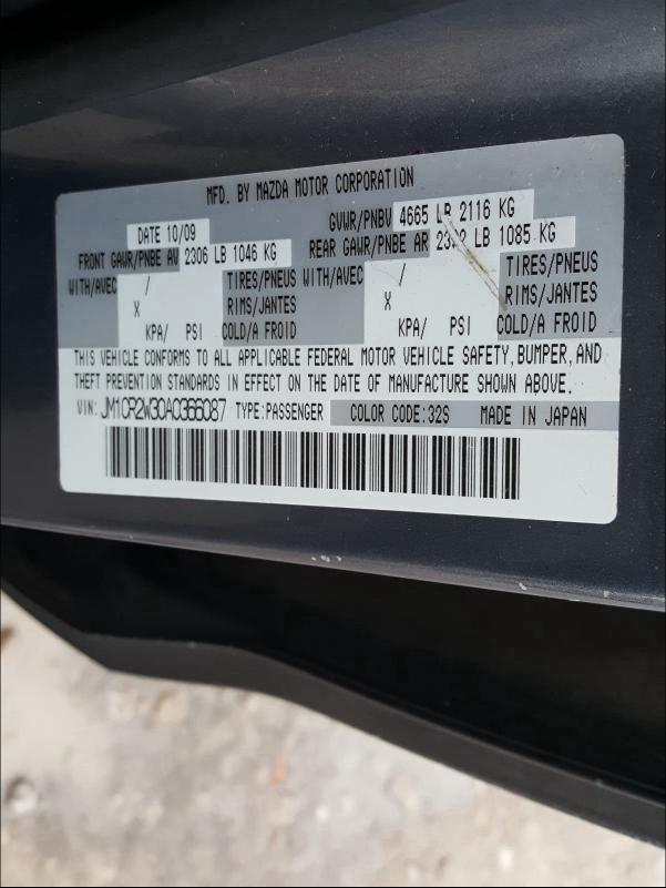 2010 MAZDA 5 JM1CR2W30A0366087