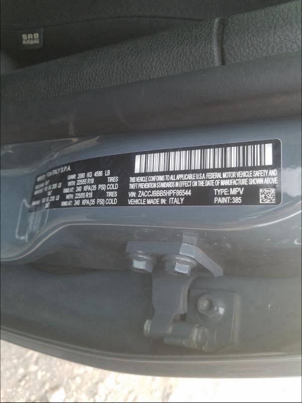2017 JEEP RENEGADE L ZACCJBBB5HPF86544