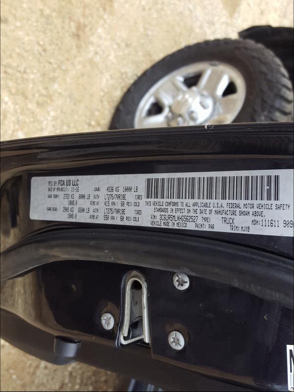 2017 RAM 2500 SLT 3C6UR5MLXHG562527