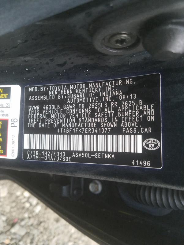 2014 TOYOTA CAMRY L - 4T4BF1FK7ER341077