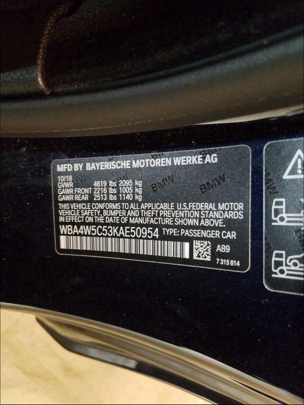 2019 BMW 430XI WBA4W5C53KAE50954