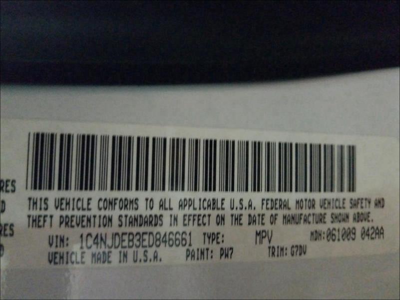 2014 JEEP COMPASS LA 1C4NJDEB3ED846661