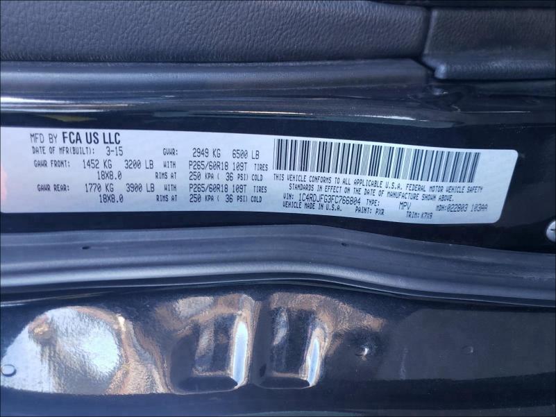 2015 DODGE DURANGO SS 1C4RDJFG3FC766804