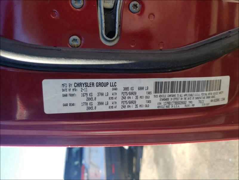 2011 DODGE RAM 1500 1D7RB1CT9BS628682