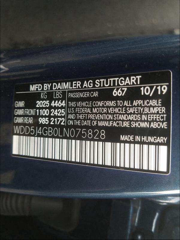 2020 MERCEDES-BENZ CLA 250 - WDD5J4GB0LN075828