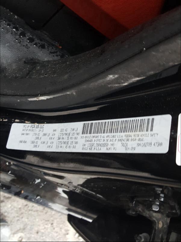 2019 RAM 1500 REBEL 1C6SRFLT5KN699260