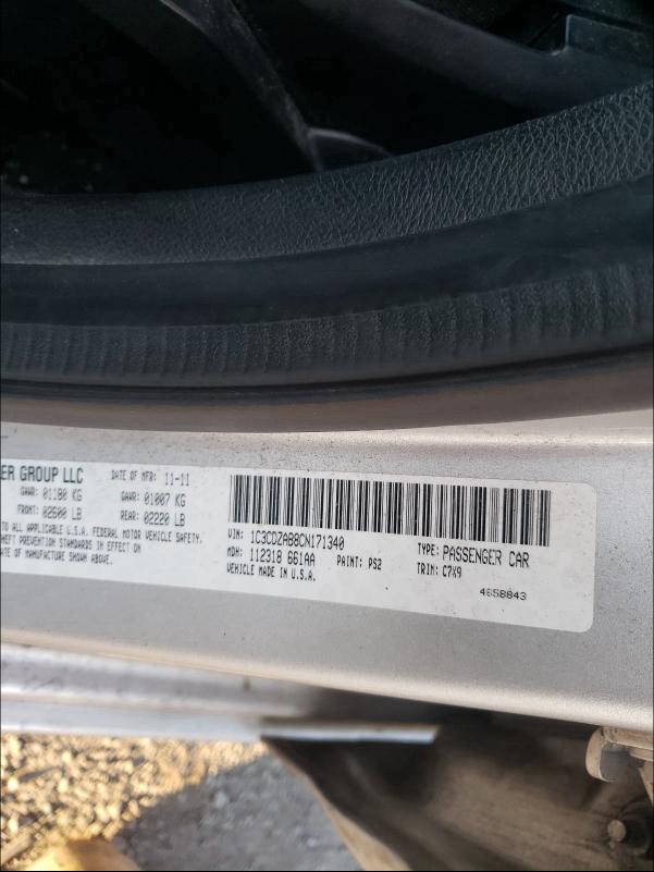 2012 DODGE AVENGER SE 1C3CDZAB8CN171340