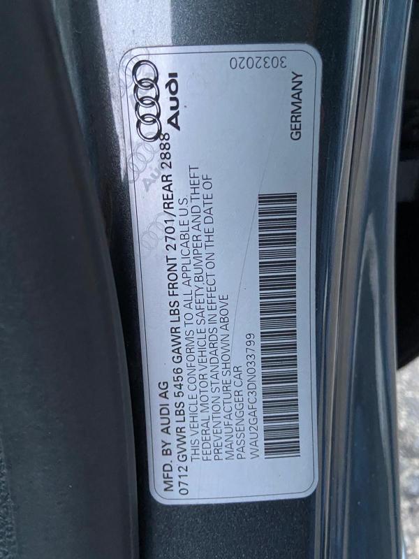 2013 AUDI A7 PRESTIG WAU2GAFC3DN033799