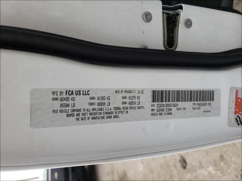 2016 DODGE CHARGER SR 2C3CDXL92GH218620