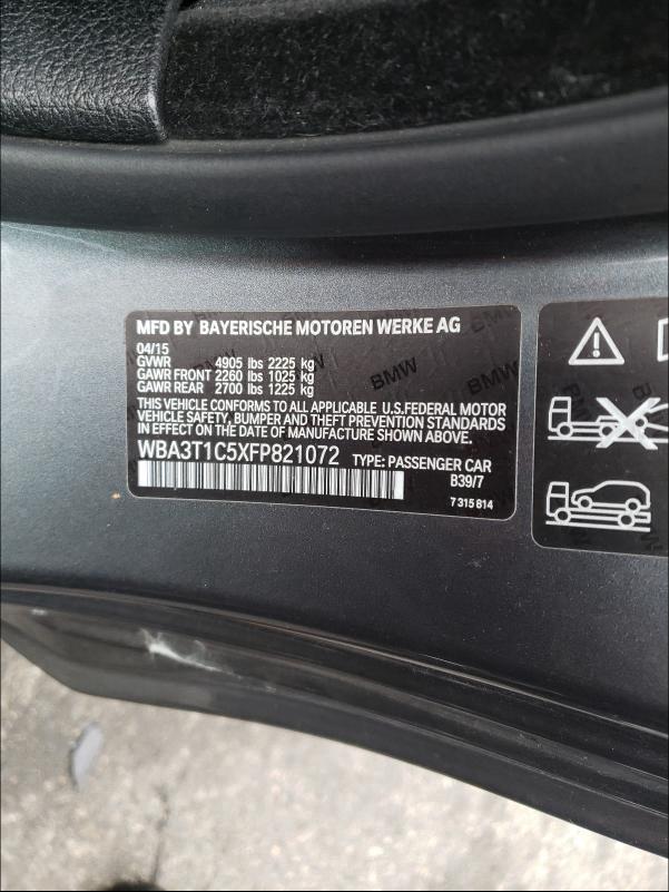 2015 BMW 428 XI SUL WBA3T1C5XFP821072