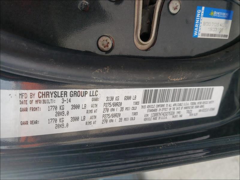 2014 RAM 1500 LARAM 1C6RR7NT4ES275320