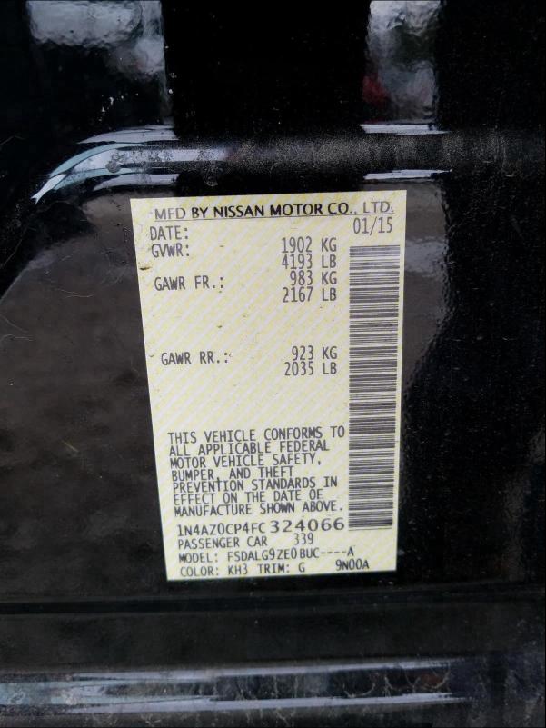 2015 NISSAN LEAF S 1N4AZ0CP4FC324066