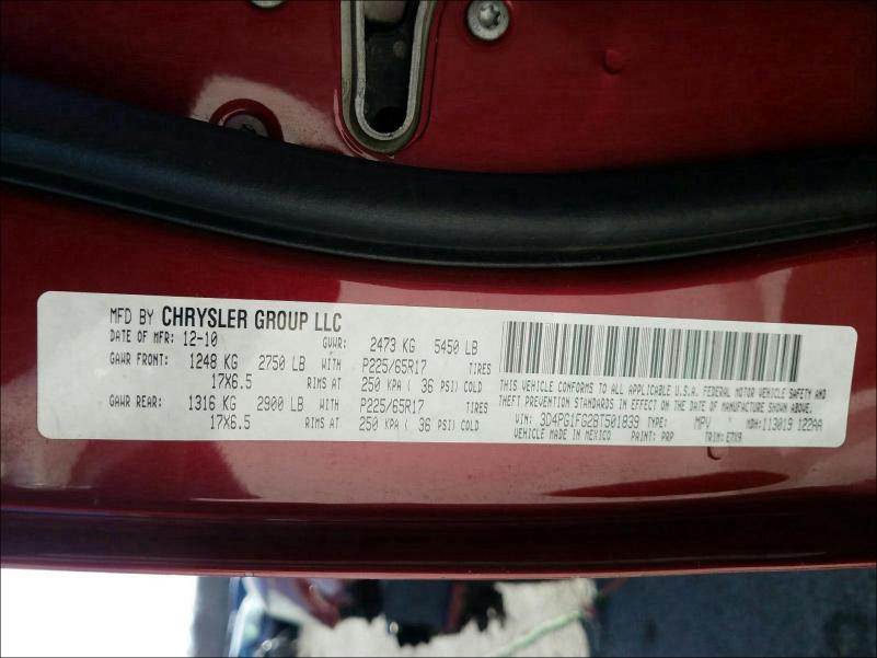 2011 DODGE JOURNEY MA 3D4PG1FG2BT501839
