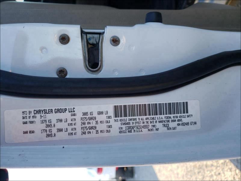 2012 DODGE RAM 1500 L 1C6RD6PT6CS145557