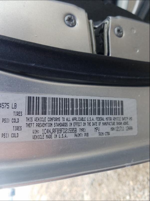 2015 JEEP PATRIOT LA 1C4NJRFB9FD215958