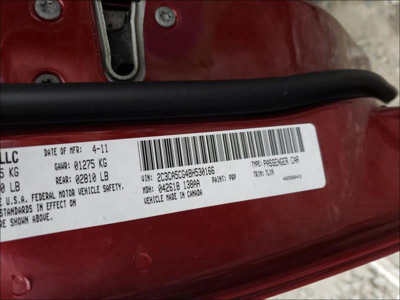 2011 CHRYSLER 300 LIMITE 2C3CA5CG4BH530166