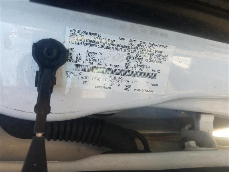 2013 FORD FOCUS SE 1FADP3F20DL142172