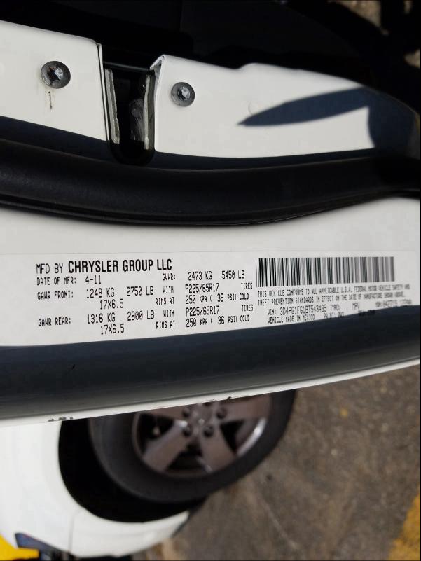 2011 DODGE JOURNEY MA 3D4PG1FG1BT543435