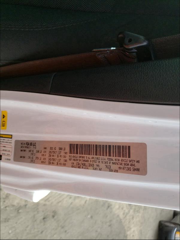 2020 JEEP GLADIATOR 1C6HJTAG8LL132429