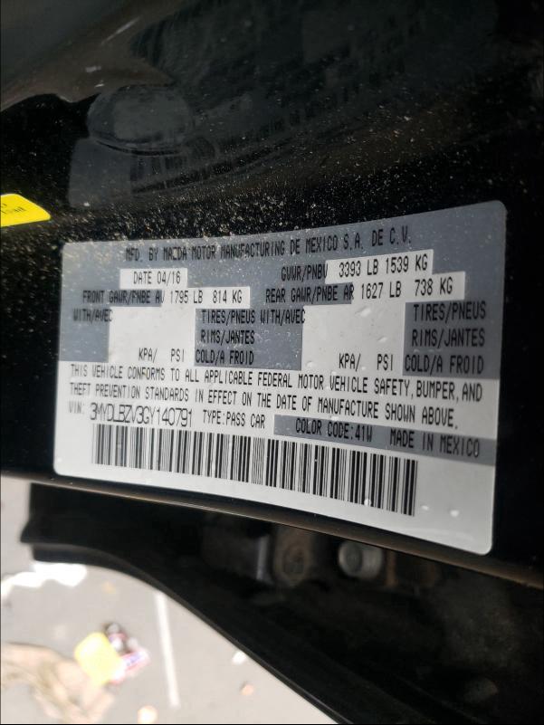 2016 TOYOTA SCION IA 3MYDLBZV3GY140791