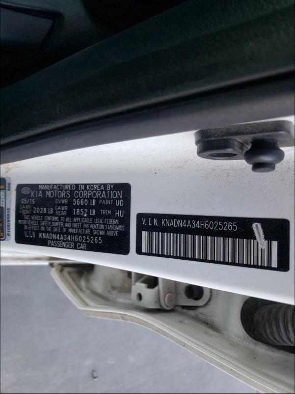 2017 KIA RIO KNADN4A34H6025265