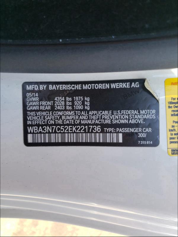 2014 BMW 428 I WBA3N7C52EK221736