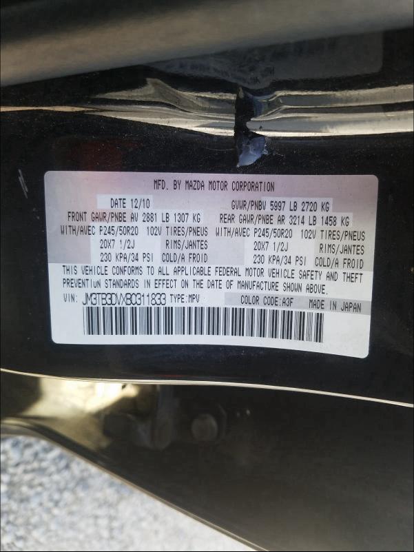 2011 MAZDA CX-9 - JM3TB3DVXB0311833