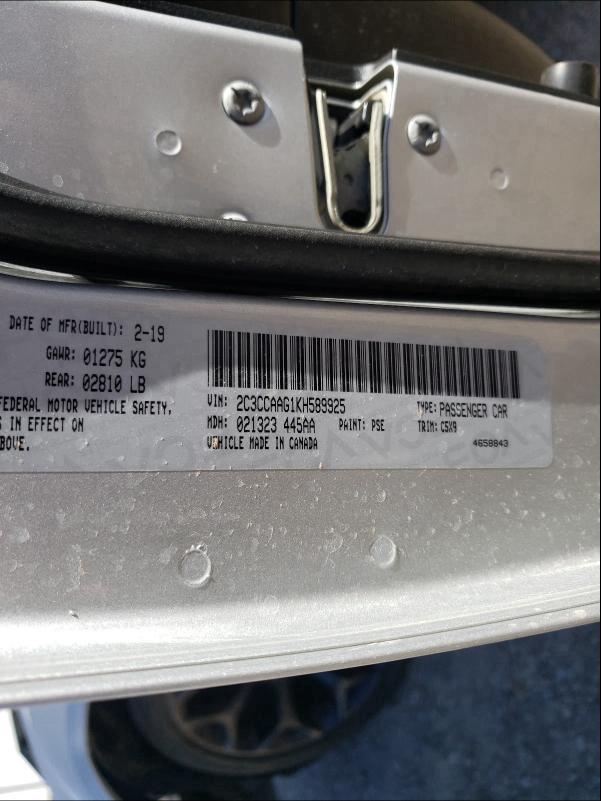 2019 CHRYSLER 300 TOURIN 2C3CCAAG1KH589925